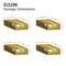 Linea Italia Curved Reception Desk with Counter, 2 Units, 124 inW x 49 inD, N. Walnut ZUI296 - alternate 4